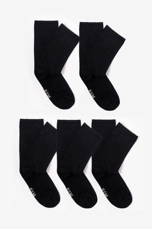 Bamboo Socks - Amazing Classics - Black - 5 Pairs